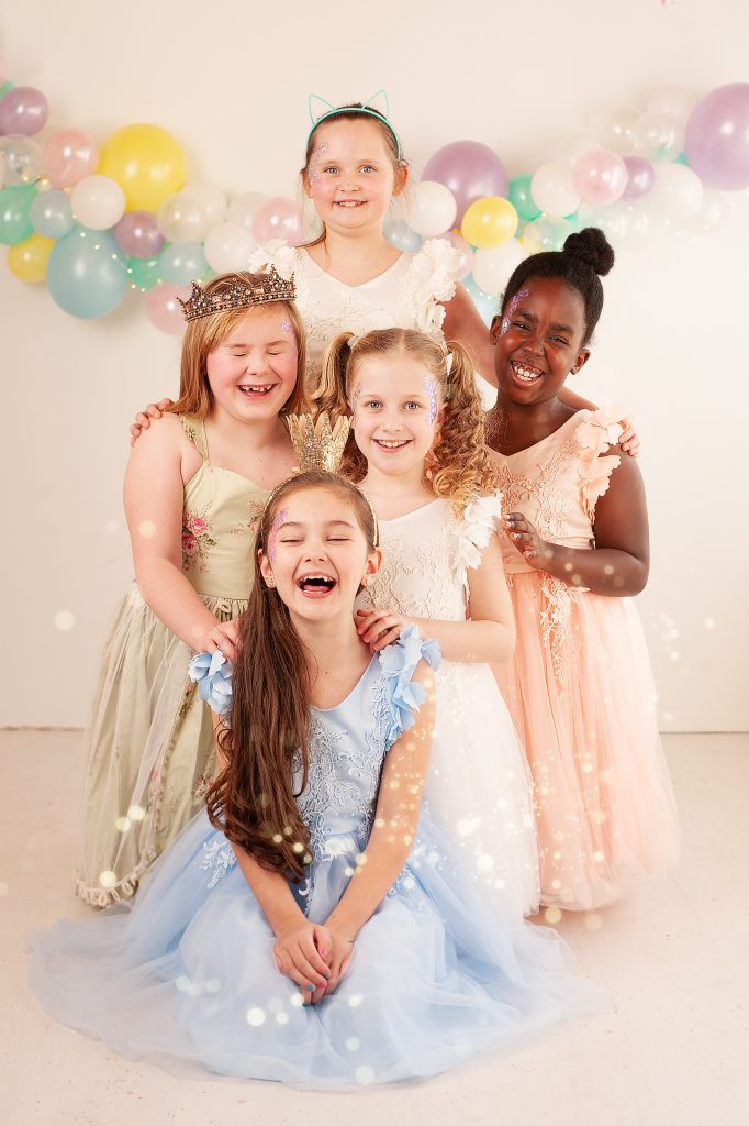 Laughing group of girls at a Photo Party